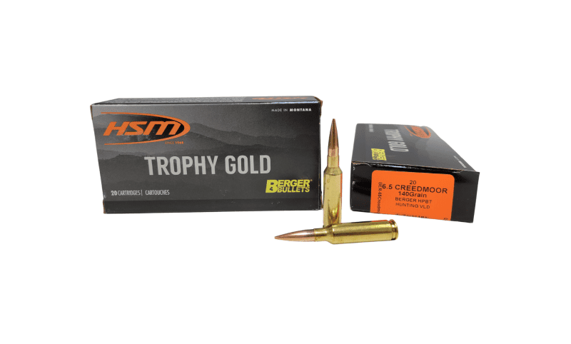 HSM 6.5 CREEDMOOR 140 GRAIN BERGER HPBT HUNTING VLD